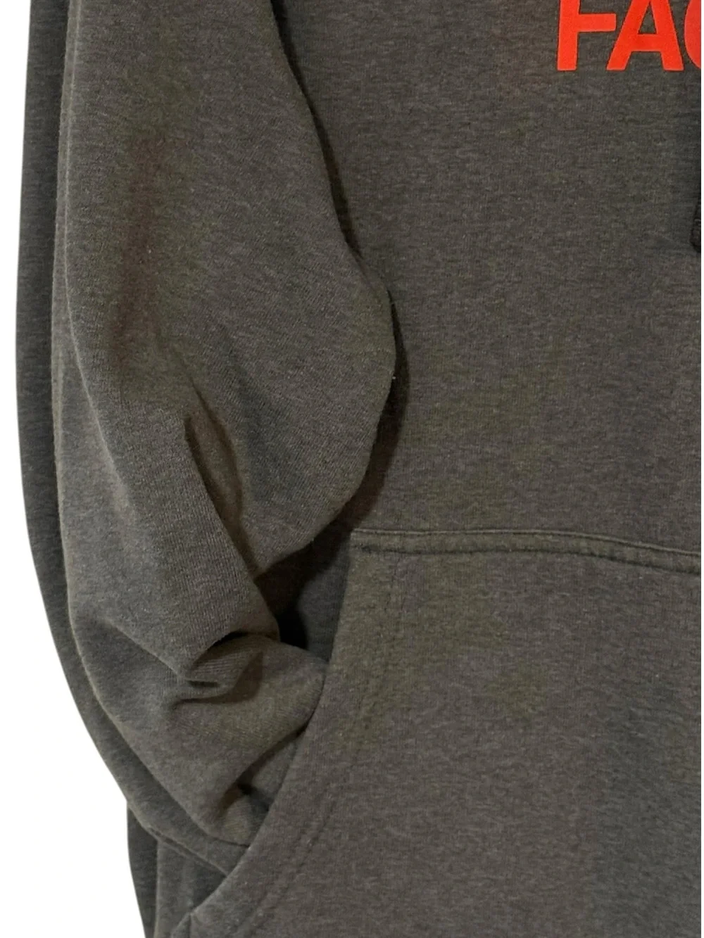 The North Face Men's Half Dome Pullover Hoodie Charcoal Gray Orange Logo XXL